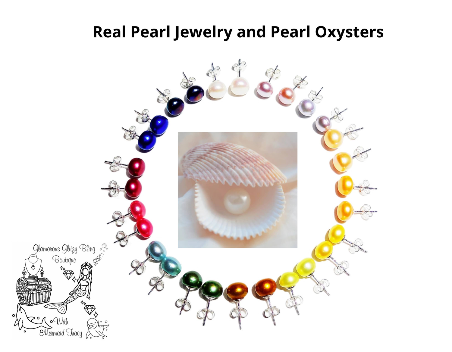 Real Pearl Jewelry and Pearls  in a Oyster
