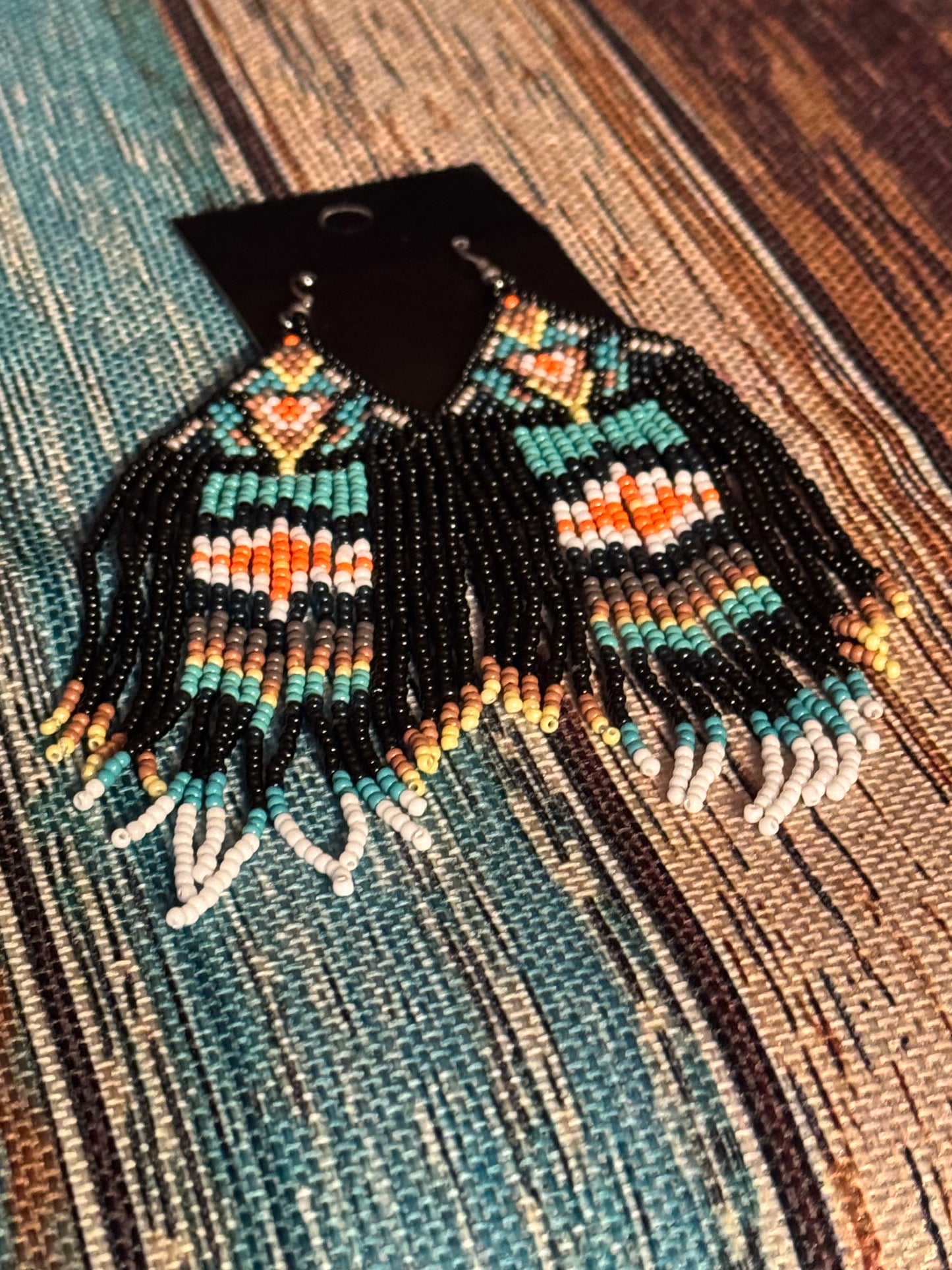 Bohemian Handmade Seed Bead Multicolor Earrings