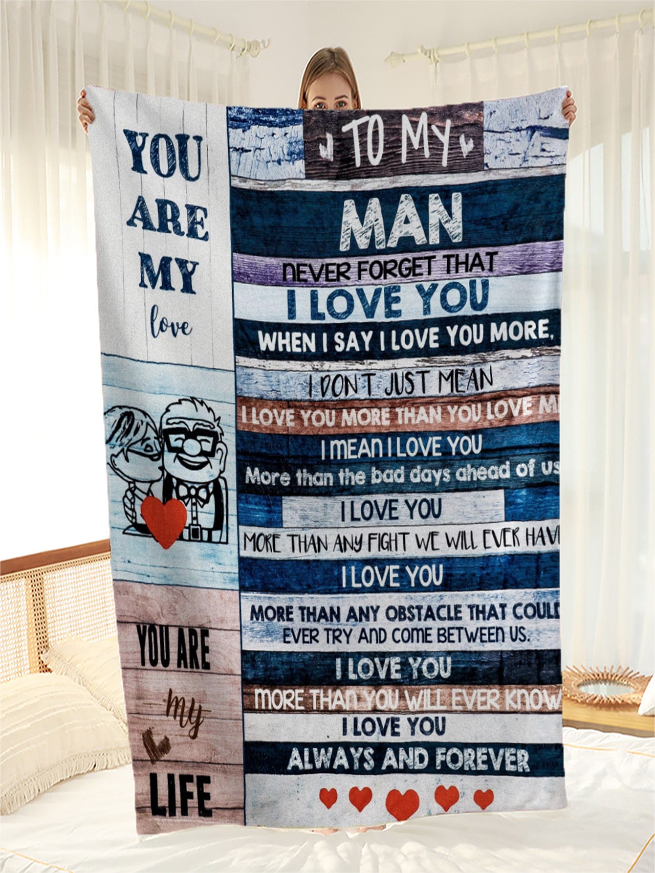 " To My Man " Slogan  Throw    Blanket