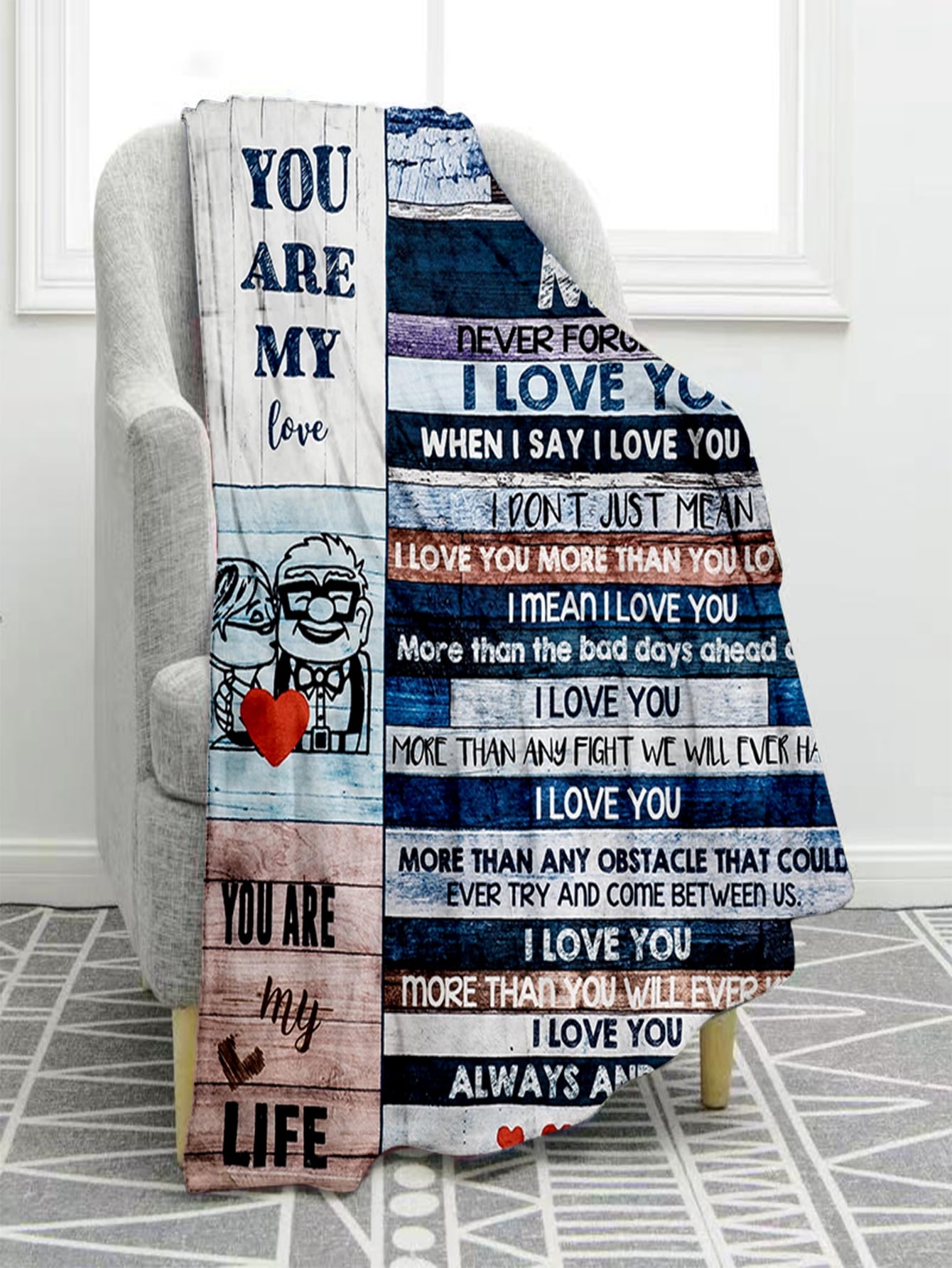 " To My Man " Slogan  Throw    Blanket