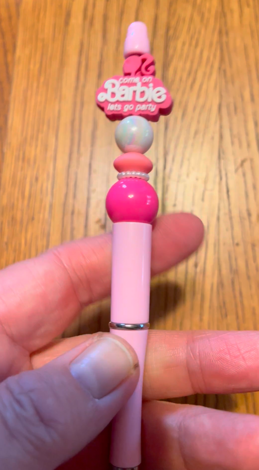 Barbie Beaded Ink Pen
