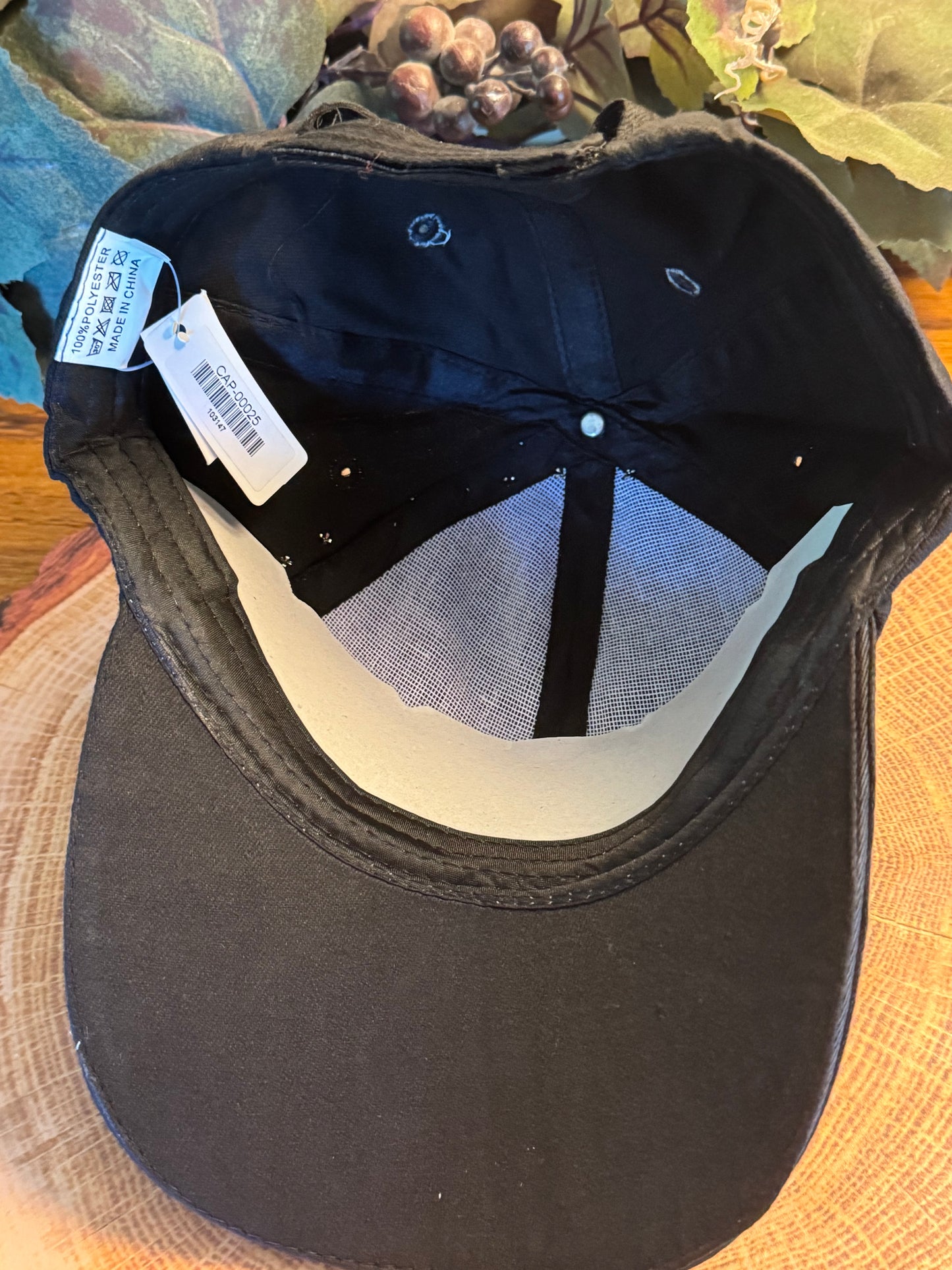 Black Cross Studded  Baseball Hat