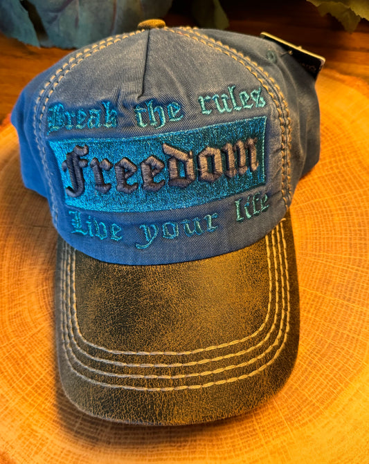 Unisex Freedom Denim Baseball Hat Cap