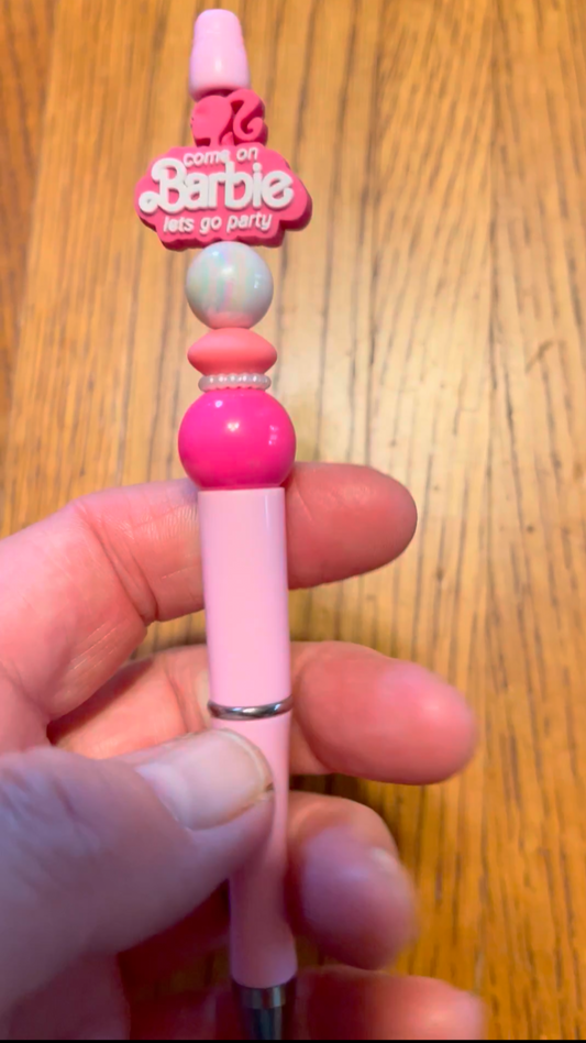 Barbie Beaded Ink Pen