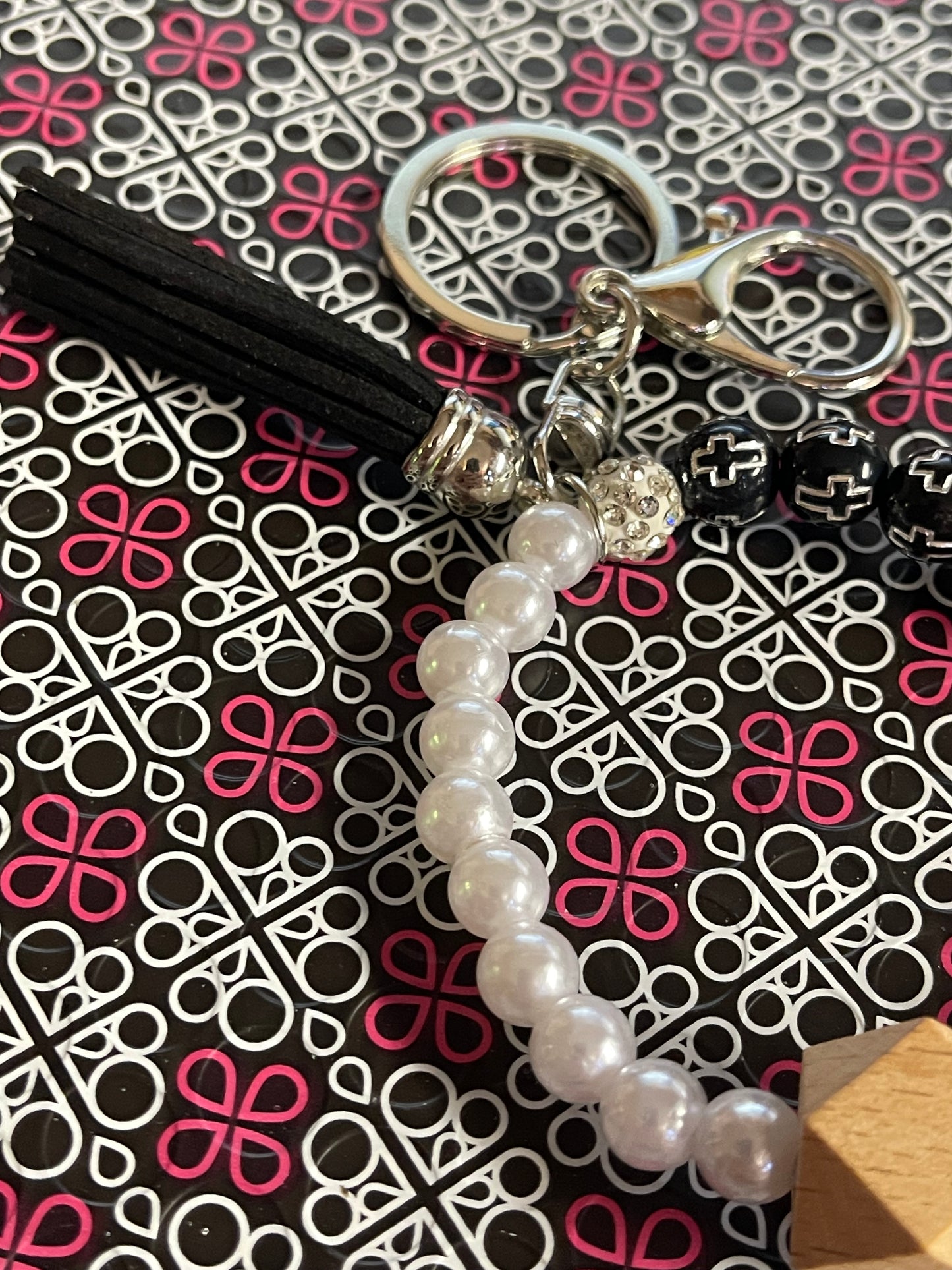 Cross Stretchy  Bracelet  Keychain