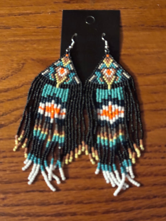 Bohemian Handmade Seed Bead Multicolor Earrings