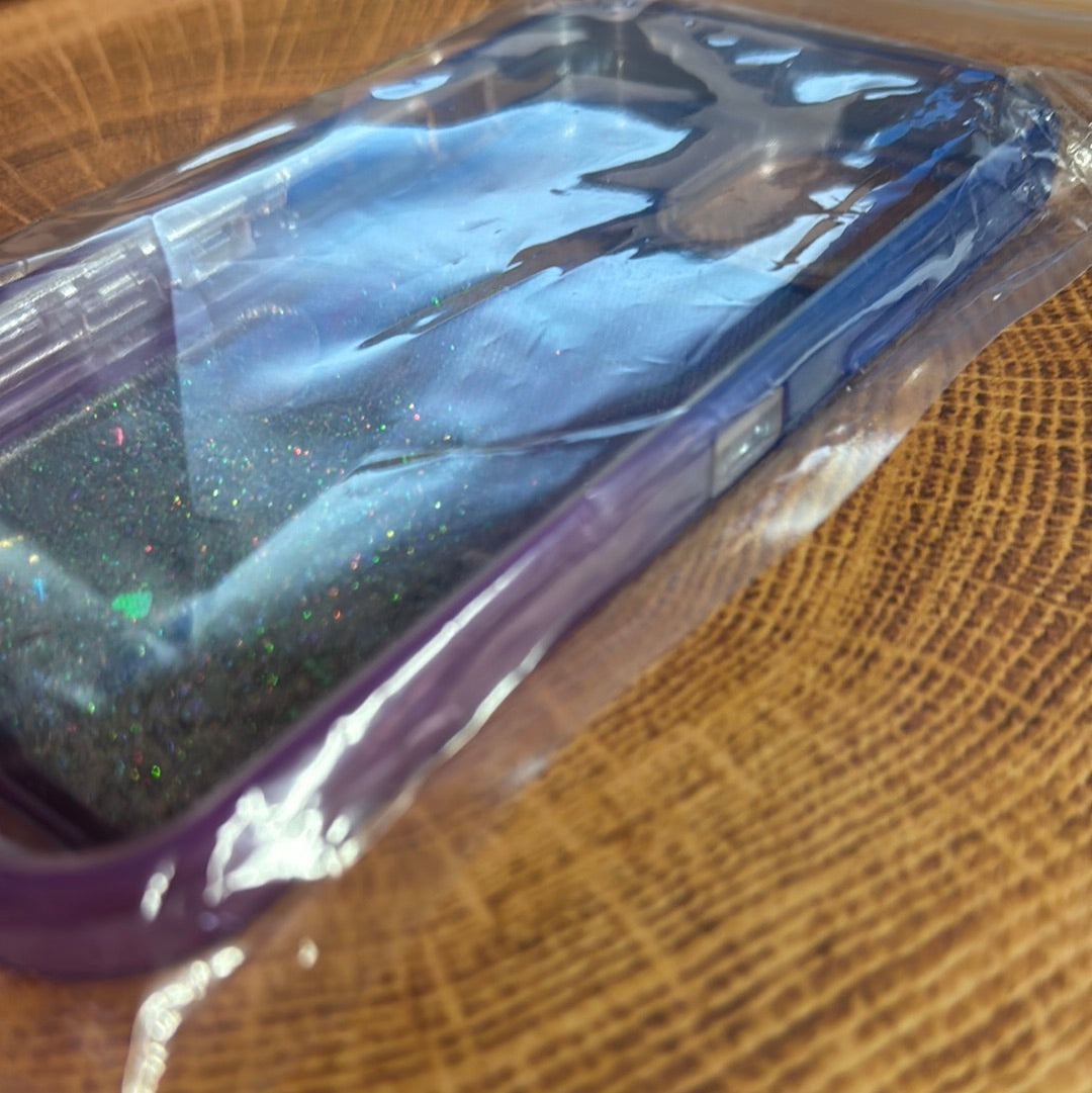 Blue Purple Ombre Heart Glitter iPhone 12 Pro Max Case