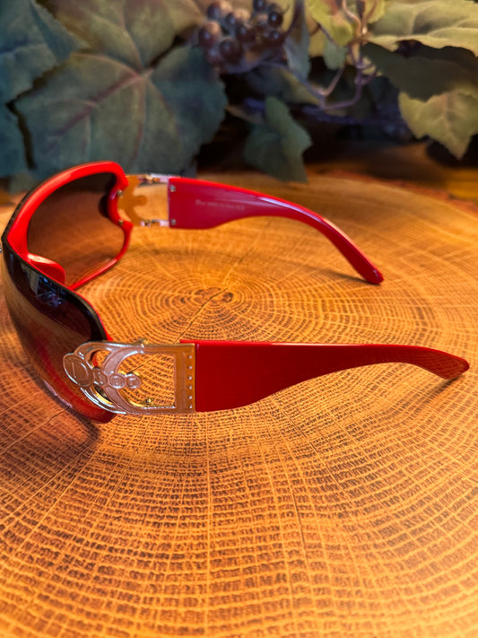 Luxury Red Rhinestone Sunglasses