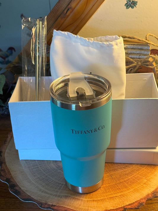 Blue Insulated Stainless Steel Beverage Tumbler