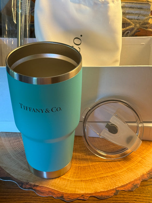 Blue Insulated Stainless Steel Beverage Tumbler