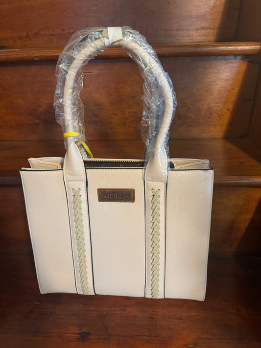 Wrangler Large Beige Whipstitch Tote