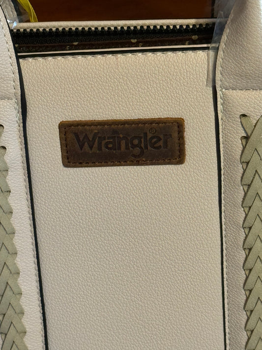 Wrangler Large Beige Whipstitch Tote