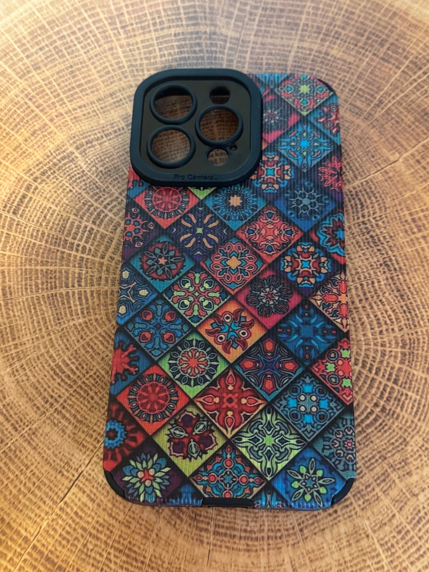 Multicolor Floral Aztec Design iPhone 15 Pro Max Case