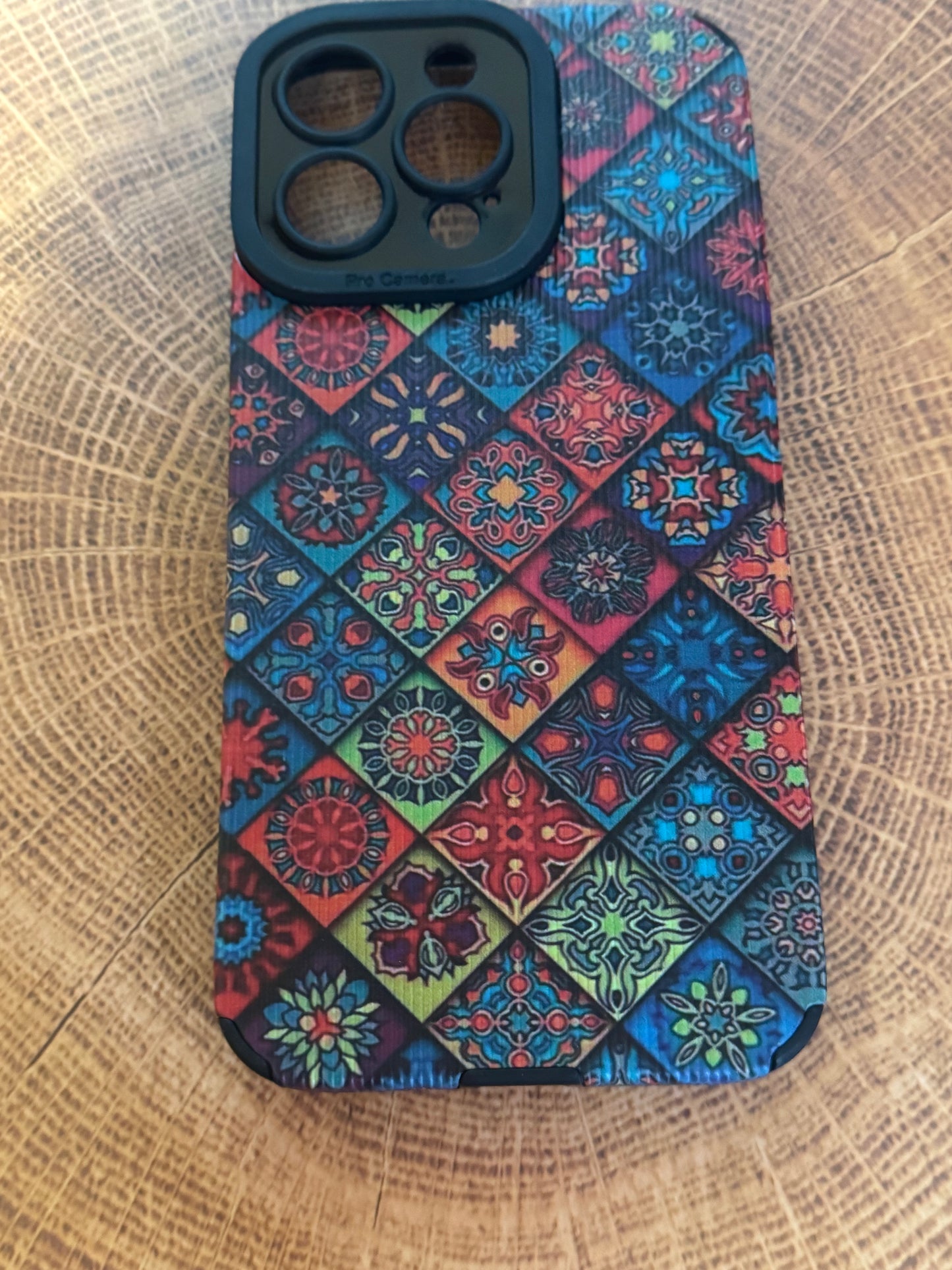 Multicolor Floral Aztec Design iPhone 15 Pro Max Case