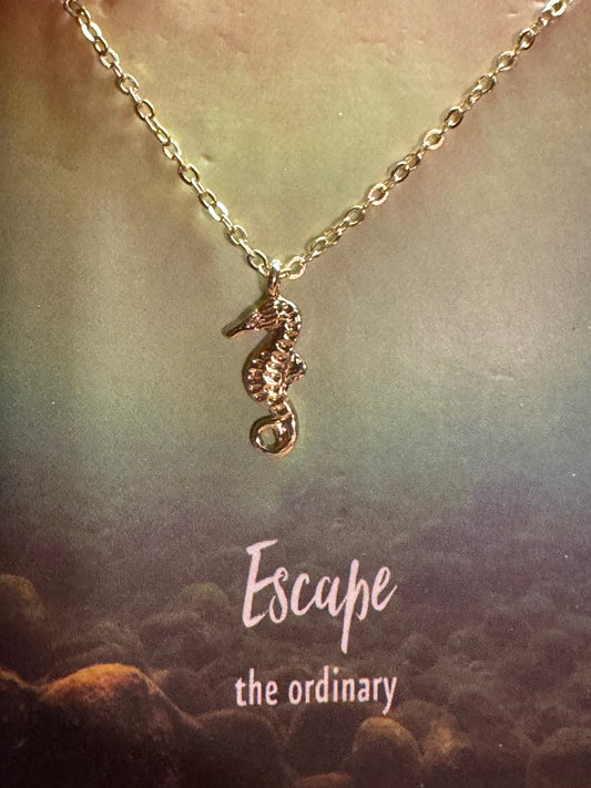 Sea Horse Gold  Necklace