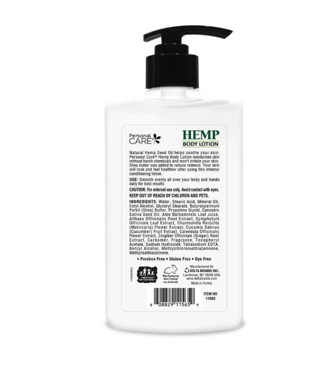 Hemp  Body Lotion  Full Size Bottle with Pump