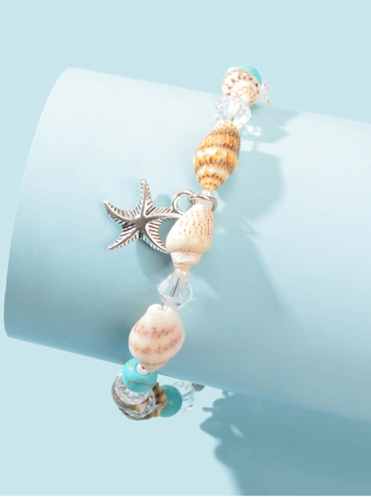 Starfish Sea Shell Ankle Bracelet