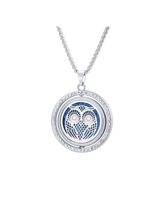 Stainless Steel  Owl  Pendant   Necklace