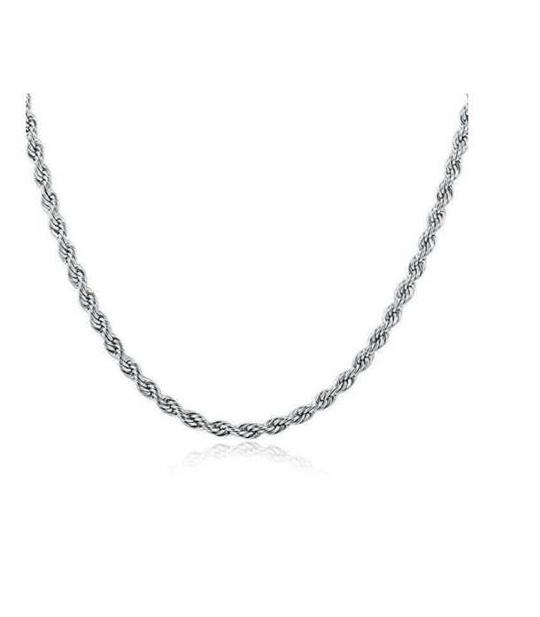 Ladies  Men Stainless Steel Twisted  Rope Chain  Necklace  ~ 23.6"