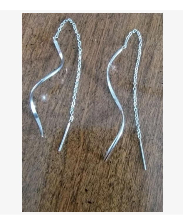 Stainless Steel Tassel  Threader Twisted Bar  Dangle Drop    Earrings