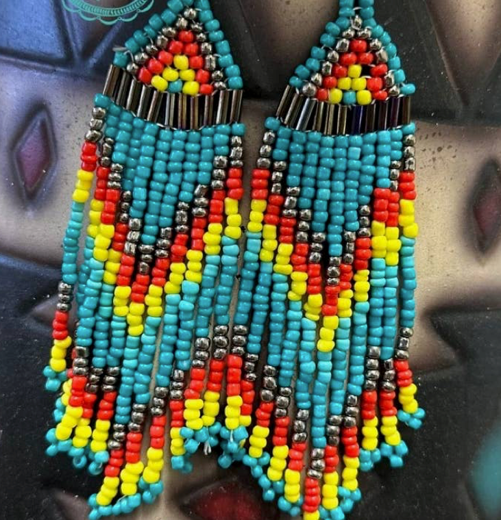 CHEROKEE SEED BEAD  EARRINGS