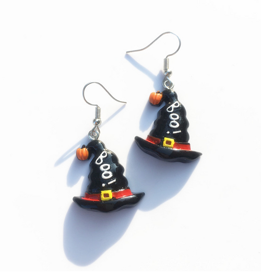 Halloween Pumpkin   ~   Boo   ~    Witch Multicolor Earrings