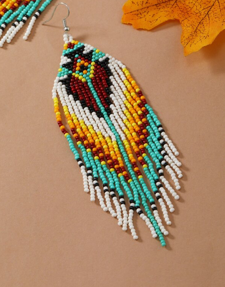 Handmade Tribal Seed Bead Designed Earrings