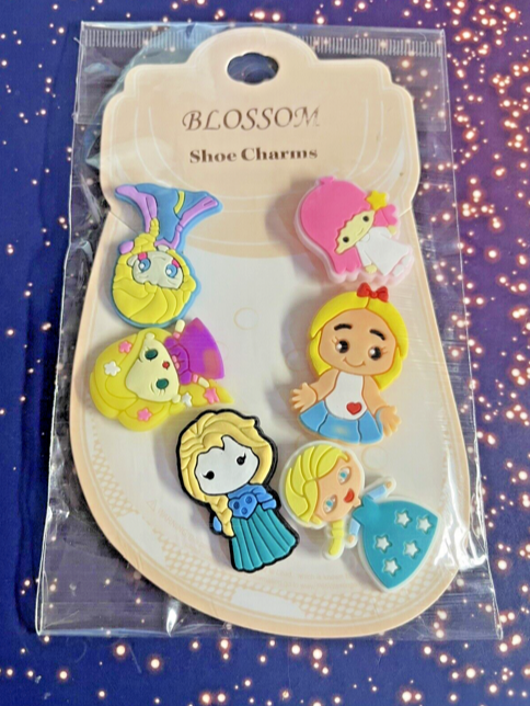 Princess 6 pack Shoe charms ( style 2 )