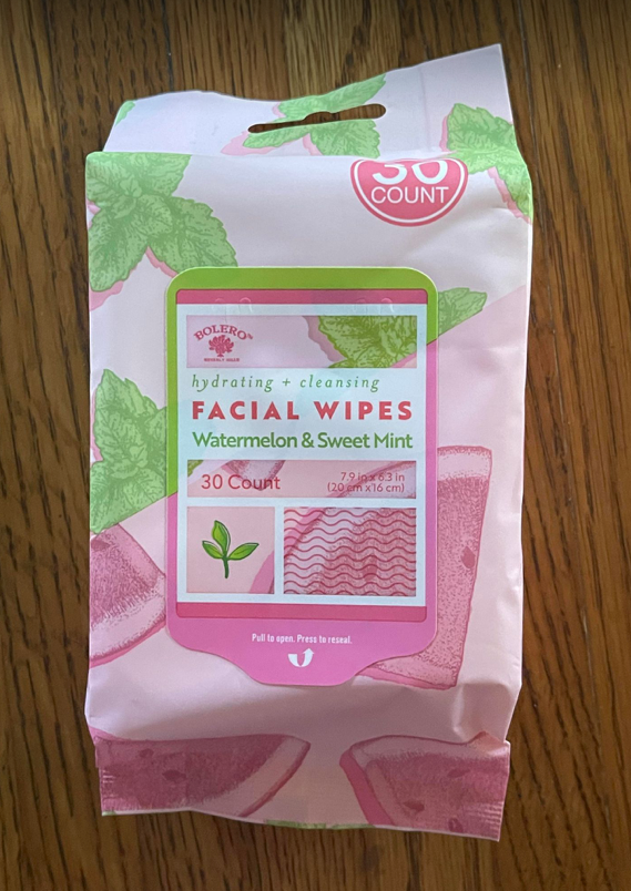 Bolero  Watermelon and Sweet Mint Facial Cleansing Towelettes