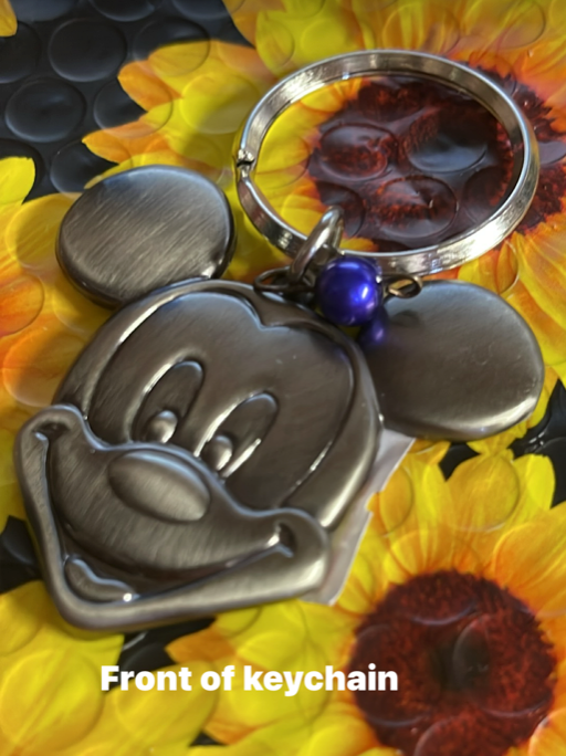 Mickey Mouse Keychain with Purple Pearl ~ Gift Idea