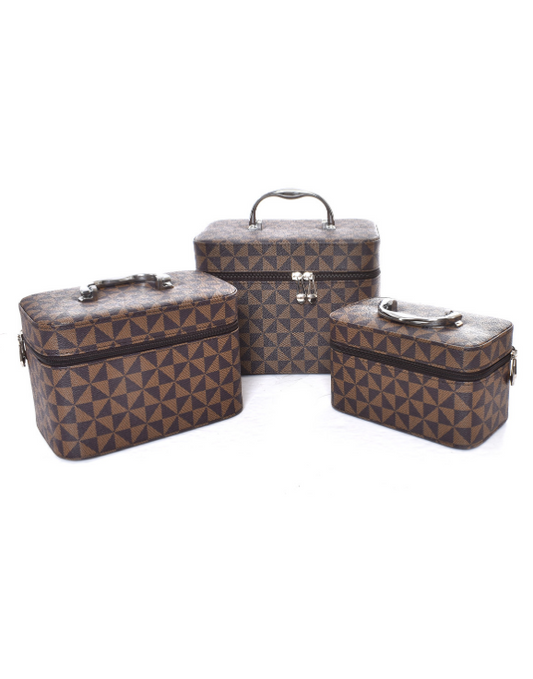 Monogram Luxury  Cosmetic Bag Case Set