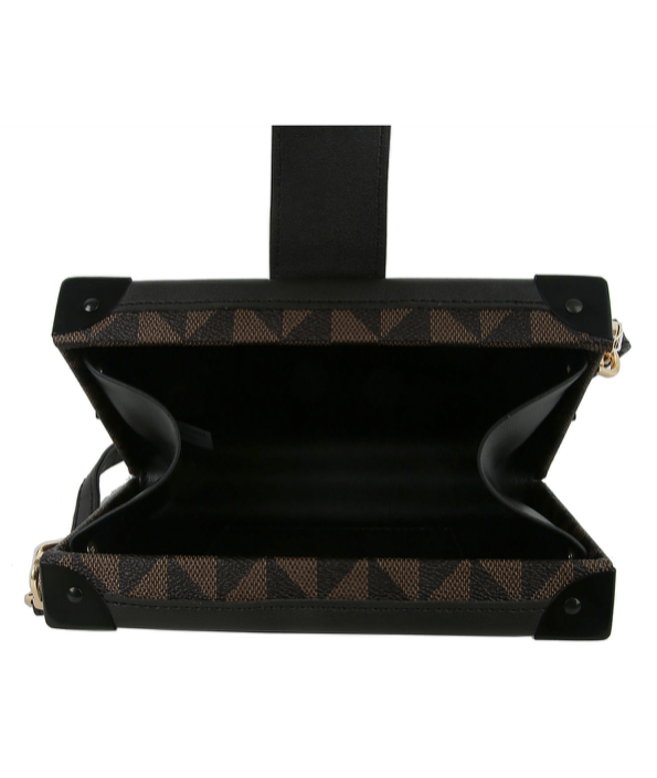 Black Monogram Triangle Clutch Crossbody Handbag