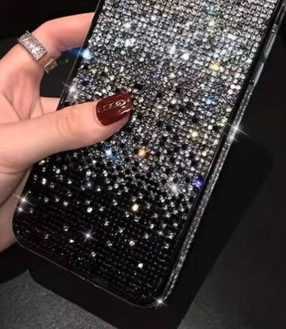 iPhone 15 Pro Max Soft Case Bling Rhinestone Multicolor