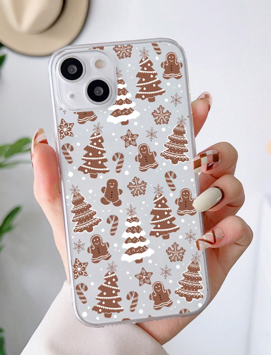 Christmas Gingerbread Pattern iPhone 15 Pro Max Soft Case