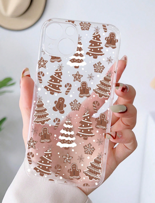 Christmas Gingerbread Pattern iPhone 15 Pro Max Soft Case