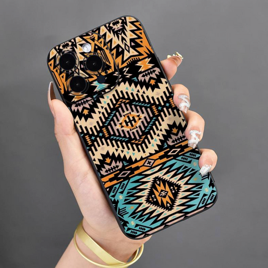 iPhone 15 Pro Max Soft Case   Bohemian Multicolor Pattern