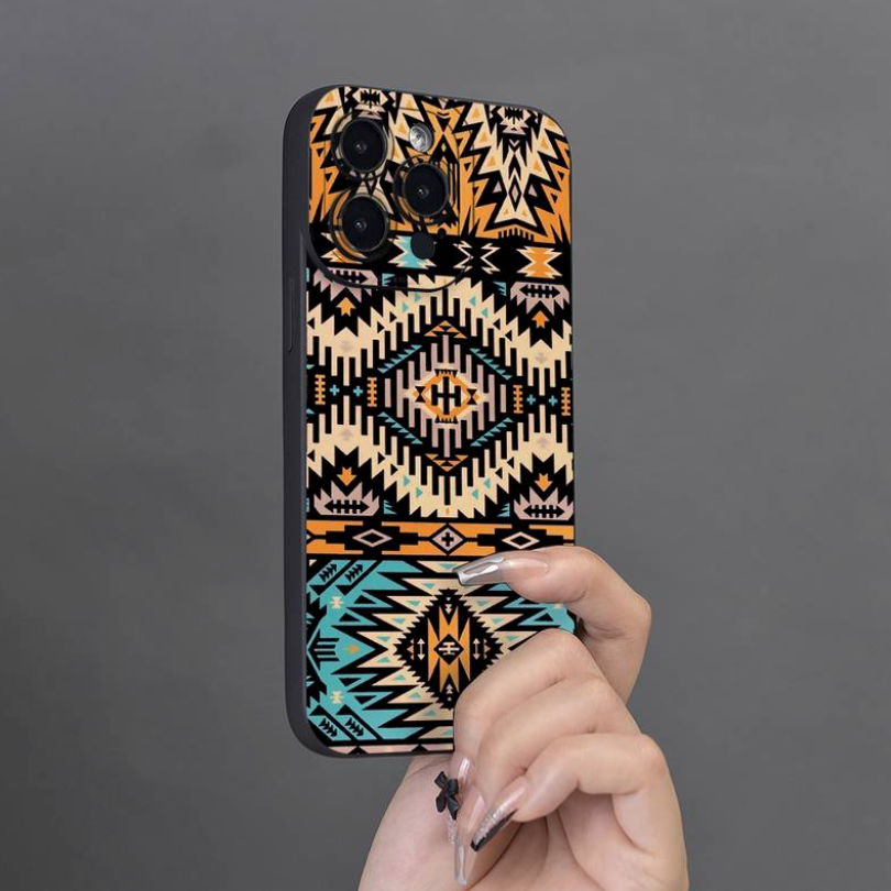 iPhone 15 Pro Max Soft Case   Bohemian Multicolor Pattern