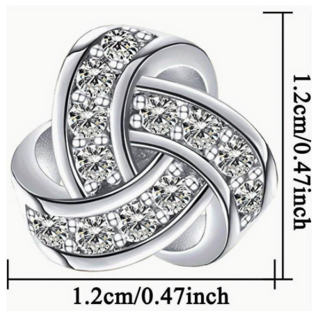 Cubic Zirconia Love Knot Stainless Steel Post Pack  Earrings