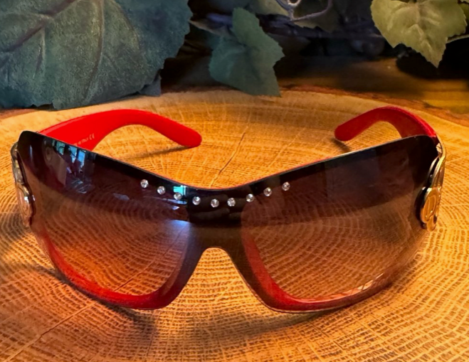 Luxury Red Rhinestone Sunglasses