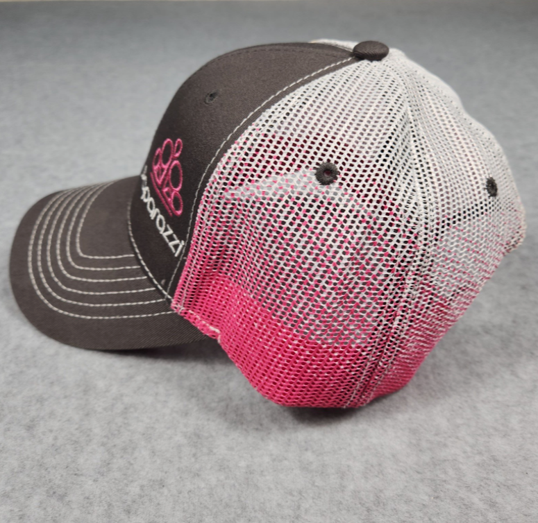 Paparazzi Mesh Pink & Gray Mesh Baseball Hat