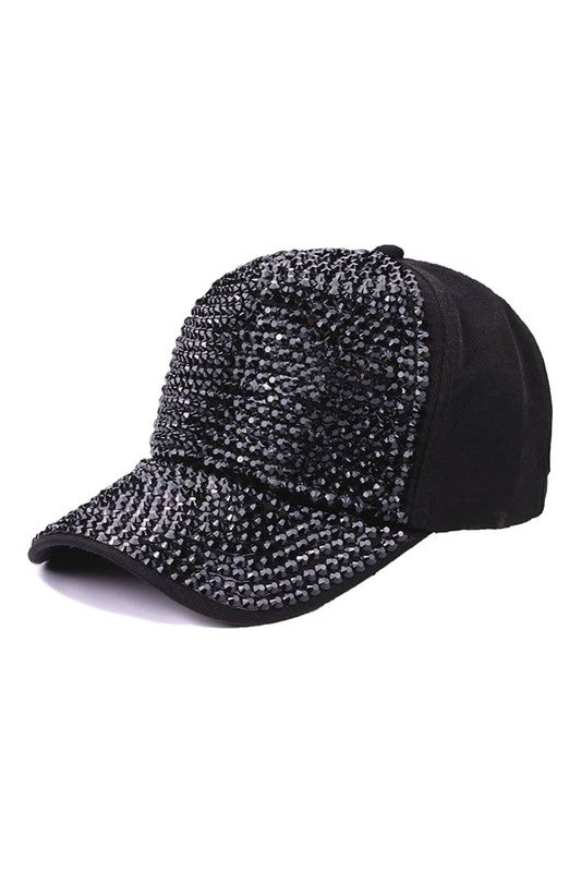 Front Embellished Bling Rhinestone Baseball Cap ( ladies hat)