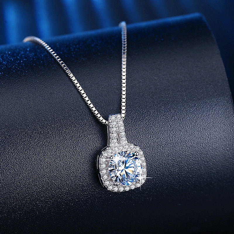 Cubic  Zirconia Silver  Necklace