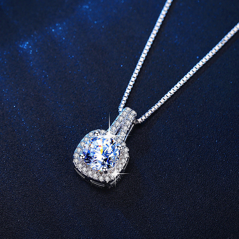 Cubic  Zirconia Silver  Necklace