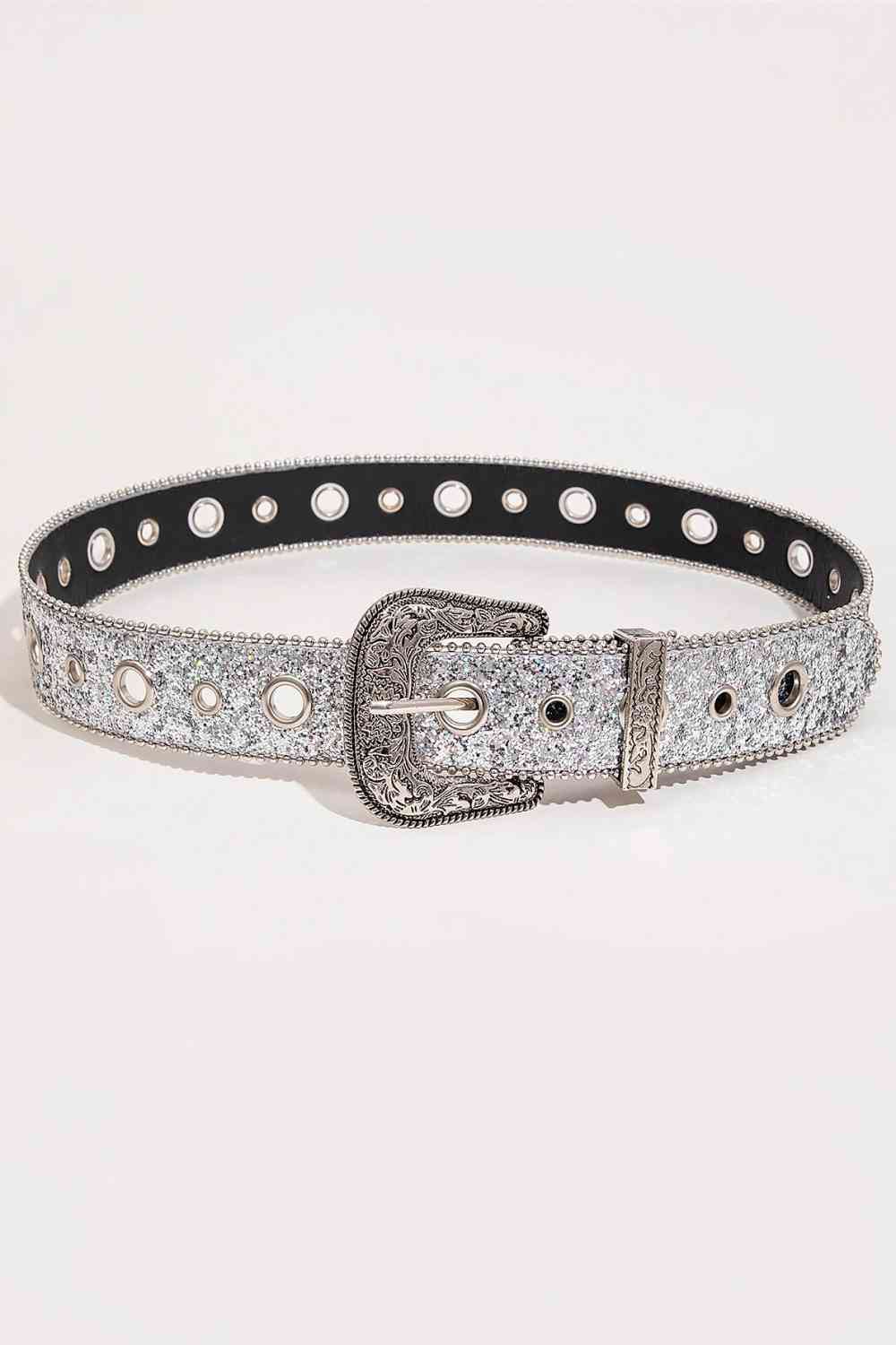 Ladies Grommet PU Leather Belt