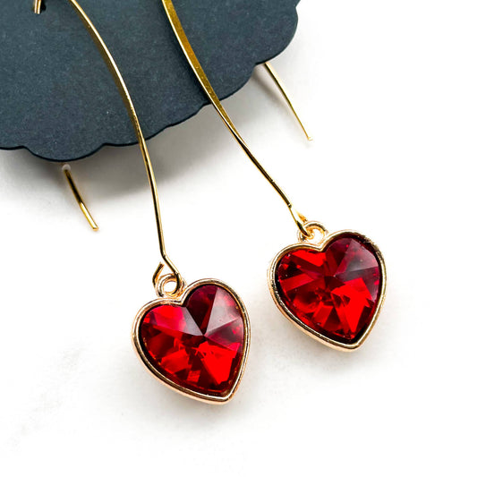 Heart and Soul in Ruby  Earrings