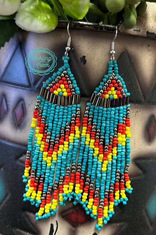 CHEROKEE SEED BEAD  EARRINGS