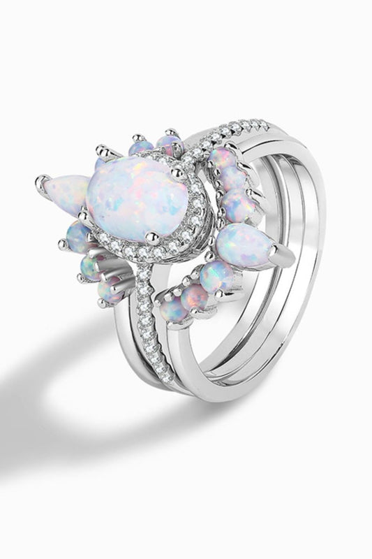 925 Sterling Silver  Opal  Ring