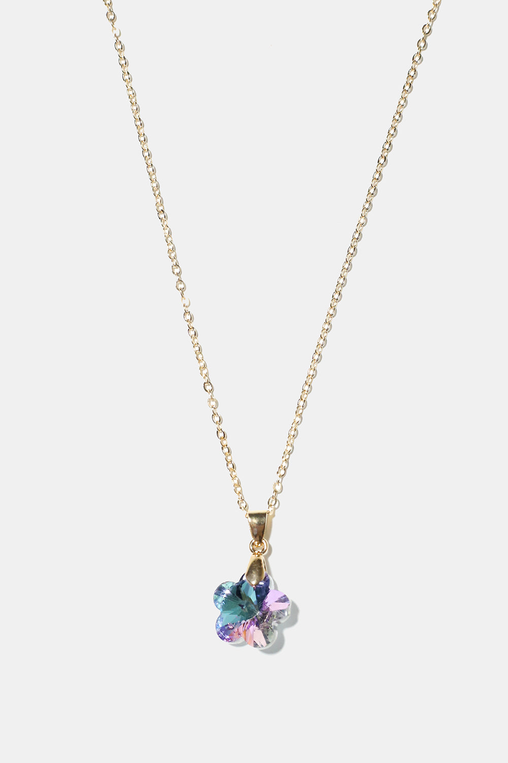 Blue Oil Spill Iridescent Gemstone Necklace   ( Pre Order )