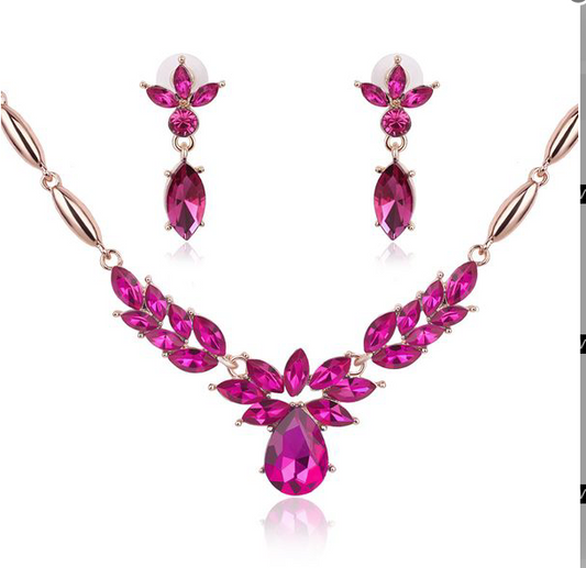 Flashy Necklace Set (choose color)