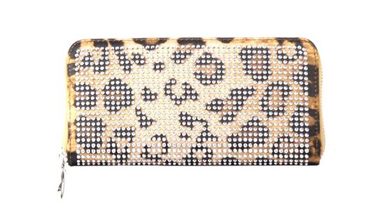 Fashion Wallet  Bling Bling Cheetah Print Multicolor